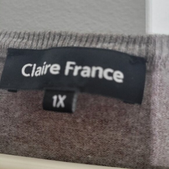 Claire France plus Size crew neck long sweater  pullover - Picture 4 of 8